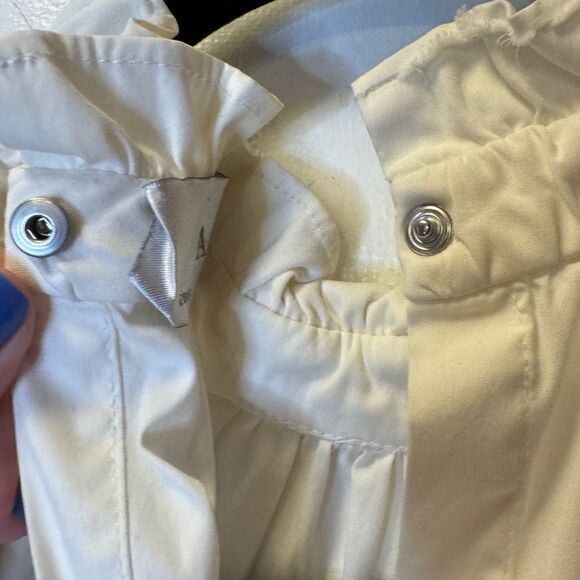 A.L.C. Sleeveless Cotton Ruffle Pullover Blouse White Women’s  Size Medium - Picture 5 of 7